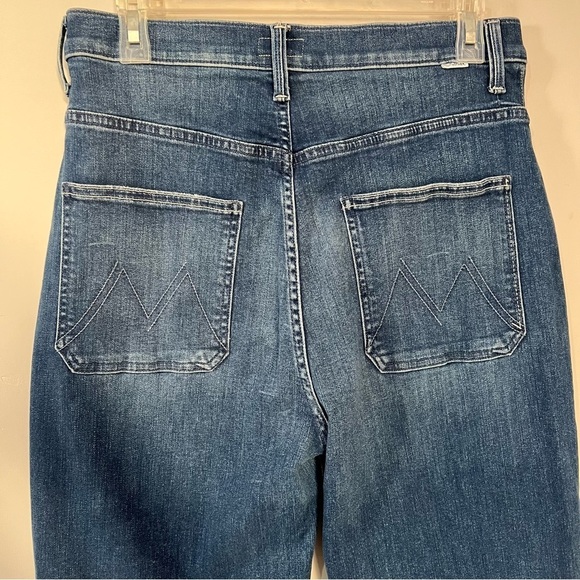 Mother Jeans The Watch Springy Ankle medium wash cropped jogger made in USA - Picture 11 of 13